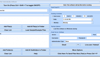 Email Files Automatically Software screenshot