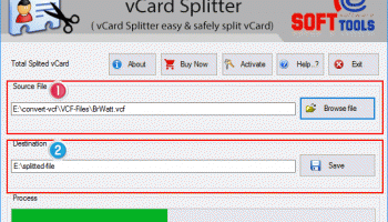 eSoftTools vCard Splitter Software screenshot