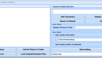 Add Enter After Each Sentence Software screenshot
