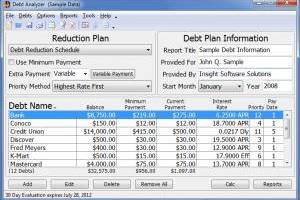 Debt Analyzer screenshot