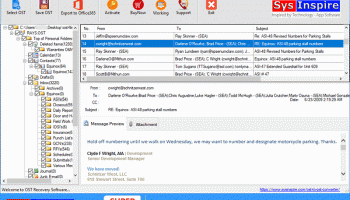 SysInspire OST to PST Converter screenshot