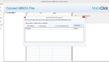 MailsClick Convert MBOX File screenshot