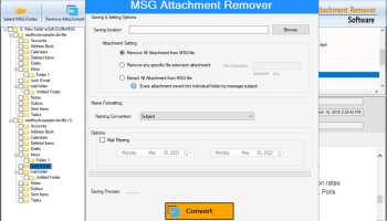 eSoftTools MSG Attachment Remover screenshot