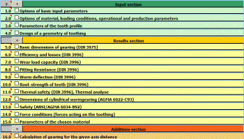 MITCalc Worm Gear Calculation screenshot