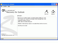 Recovery for Outlook screenshot