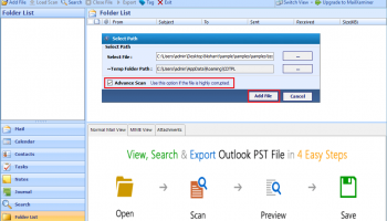 Convert Outlook Data File to PDF screenshot