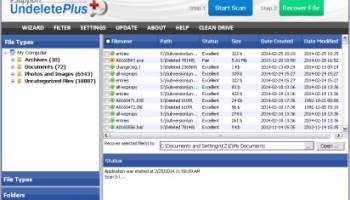 UndeletePlus screenshot