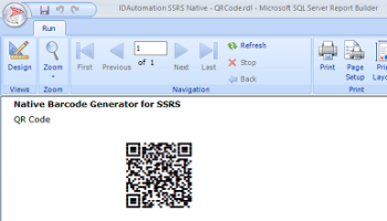 SSRS QR Code Barcode Generator screenshot
