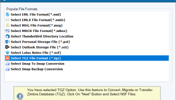 FixVare TGZ to NSF Converter screenshot