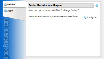 Folder Permissions Report for Outlook screenshot