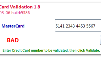 Credit Card Validator screenshot