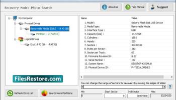 Memory Card Files Restore Program screenshot