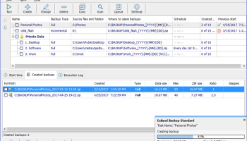 Exiland Backup Standard screenshot