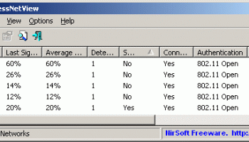 WirelessNetView screenshot
