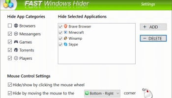 Fast Windows Hider screenshot
