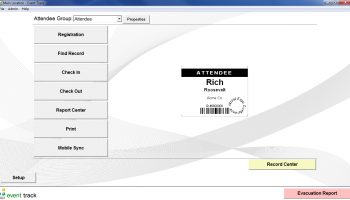 Event Track Free Event Registration Software screenshot