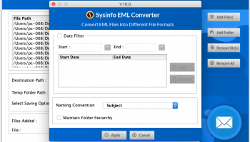 SysInfo Mac EML Converter screenshot