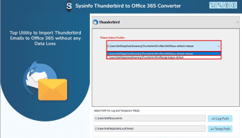 Sysinfo Thunderbird to Office 365 Converter screenshot