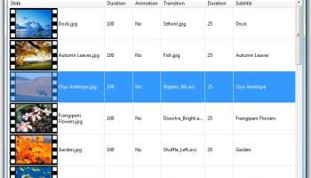 DVD slideshow GUI screenshot