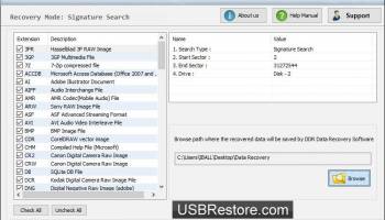Removable Media Data Restore screenshot