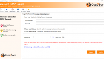 IMAP to Office 365 Migration Tool screenshot