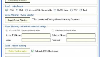 Advanced File Indexer screenshot