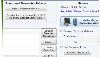 Bulk SMS BlackBerry screenshot