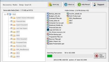 Gelöschte Dateien screenshot