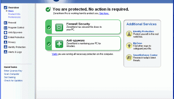 ZoneAlarm Pro Firewall 2012 screenshot