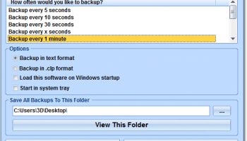 Automatic Clipboard Backup Software screenshot