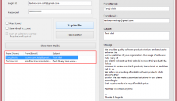 Gmail New Mail Alarm screenshot