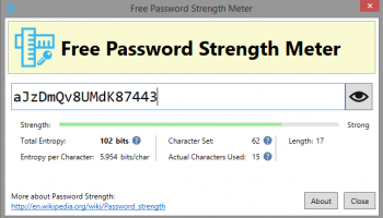 Free Password Strength Meter screenshot