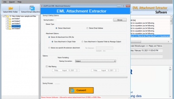 eSoftTools EML Attachment Extractor screenshot