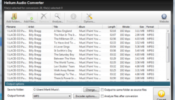 Helium Audio Converter screenshot