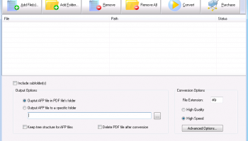 PDF to AFP Converter screenshot