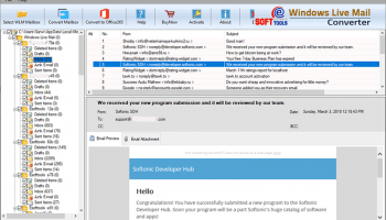 eSoftTools Windows Live Mail Converter screenshot
