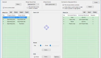 PlanetWheelShortcuts screenshot
