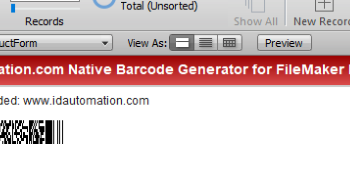 Filemaker PDF417 Generator screenshot