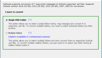 MSG to PST Conversion screenshot
