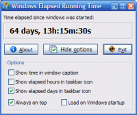Portable Windows Elapsed Running Time screenshot