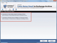 Lotus Notes Emails to Exchange Archive screenshot