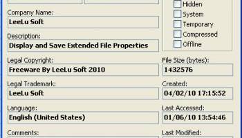 Extended File Details screenshot