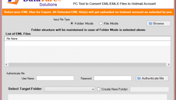 Datavare EML to Hotmail Converter screenshot