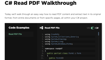C# Read PDF screenshot