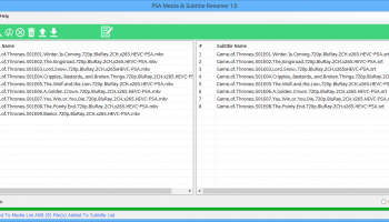 PSA Media & Subtitle Renamer screenshot