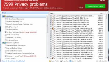 Glary Tracks Eraser screenshot