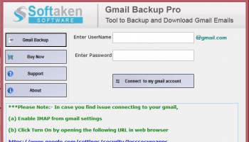 Softaken Gmail Backup Tool screenshot