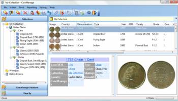 CoinManage USA Coin Collecting Software screenshot