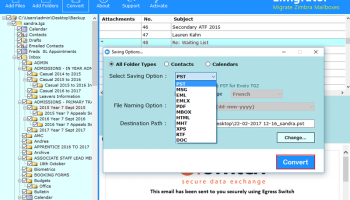 Zimbra Mail To PDF screenshot