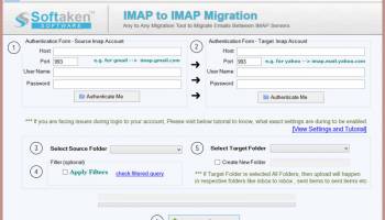 Softaken IMAP to IMAP Migration screenshot